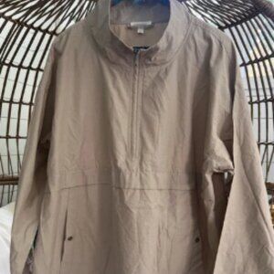 Eileen Fisher Neutral Lightweight Pullover Windbreaker